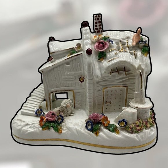 Coalport Vintage Porcelain Cottage Burner 7" Tall MCM Collectible  288 - Picture 4 of 16